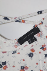 Atmosphere White Floral Tank Top - Small