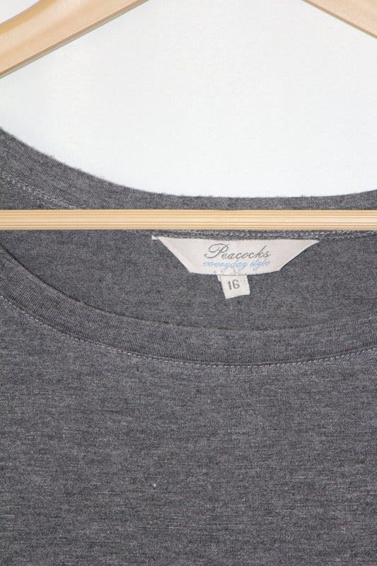 Peacocks Grey Long Dress