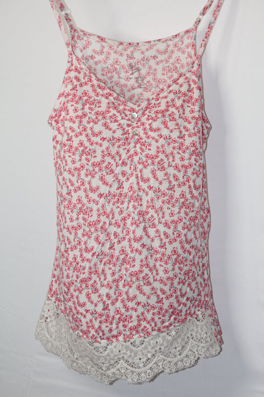 Love to Lounge Pink Floral Tank Top - Medium