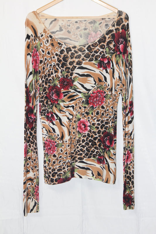 Thriftyfy Cream Floral Dress