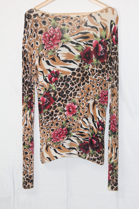 Thriftyfy Cream Floral Dress