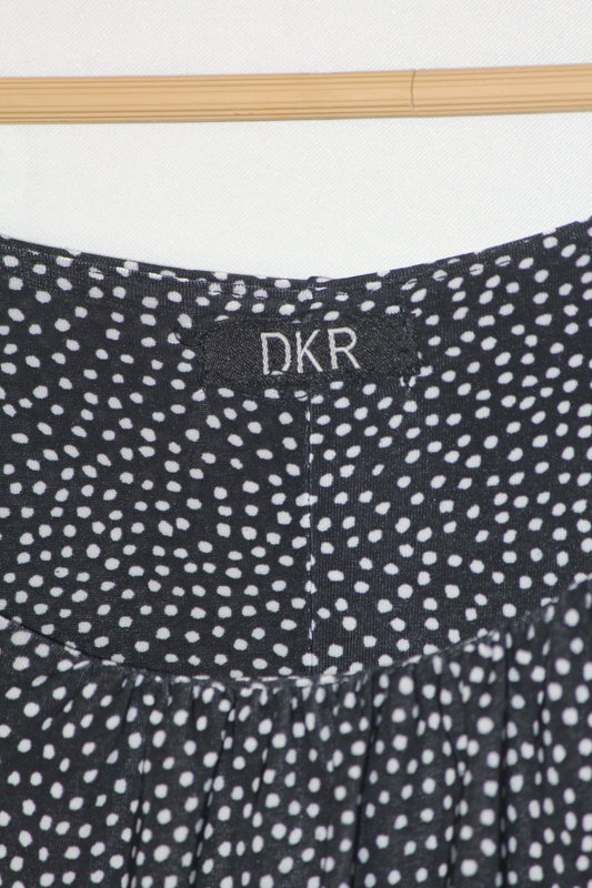 DKR Black Polkadot Sleeveless Dress