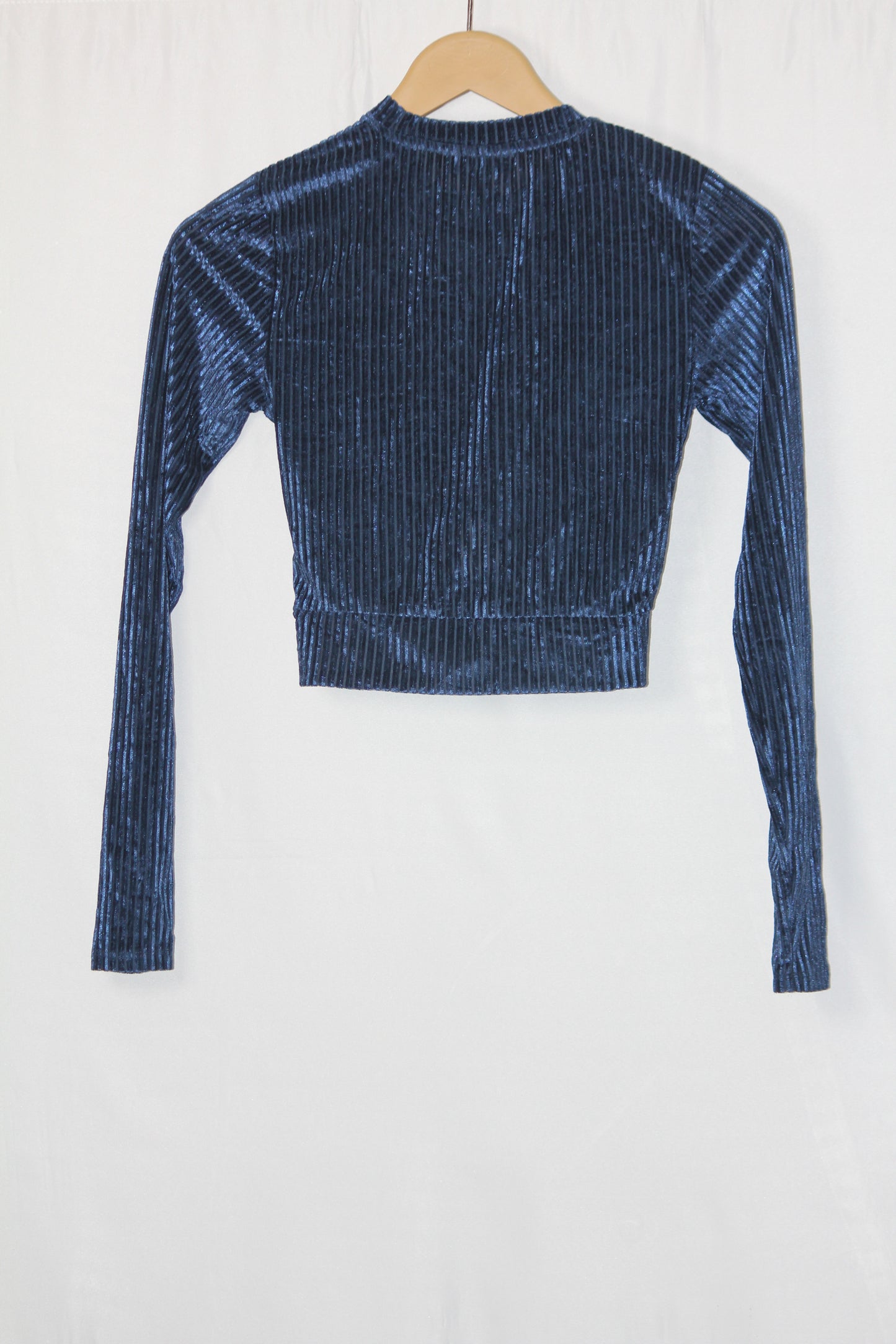 Topshop Blue Shiny Crop Top