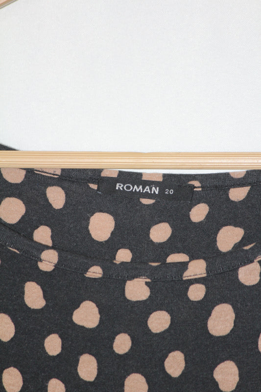 Roman Black Polka Dot Dress