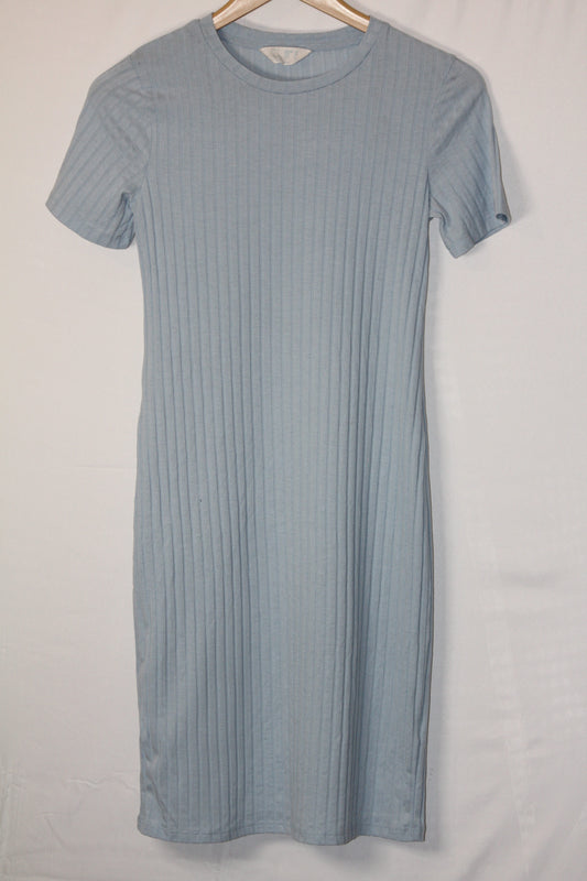 Primark Light Blue Half-Sleeve Bodycon medium