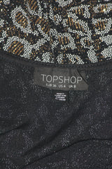 Topshop Black, White & Gold Bodycon small