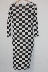 Francesca Black & White Chess Print Bodycon medium