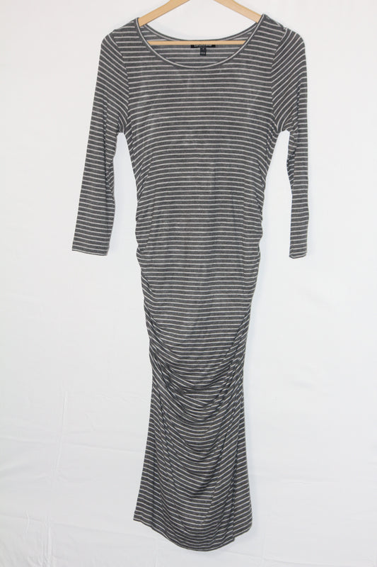 Isabella Oliver Grey & White Lining Bodycon small