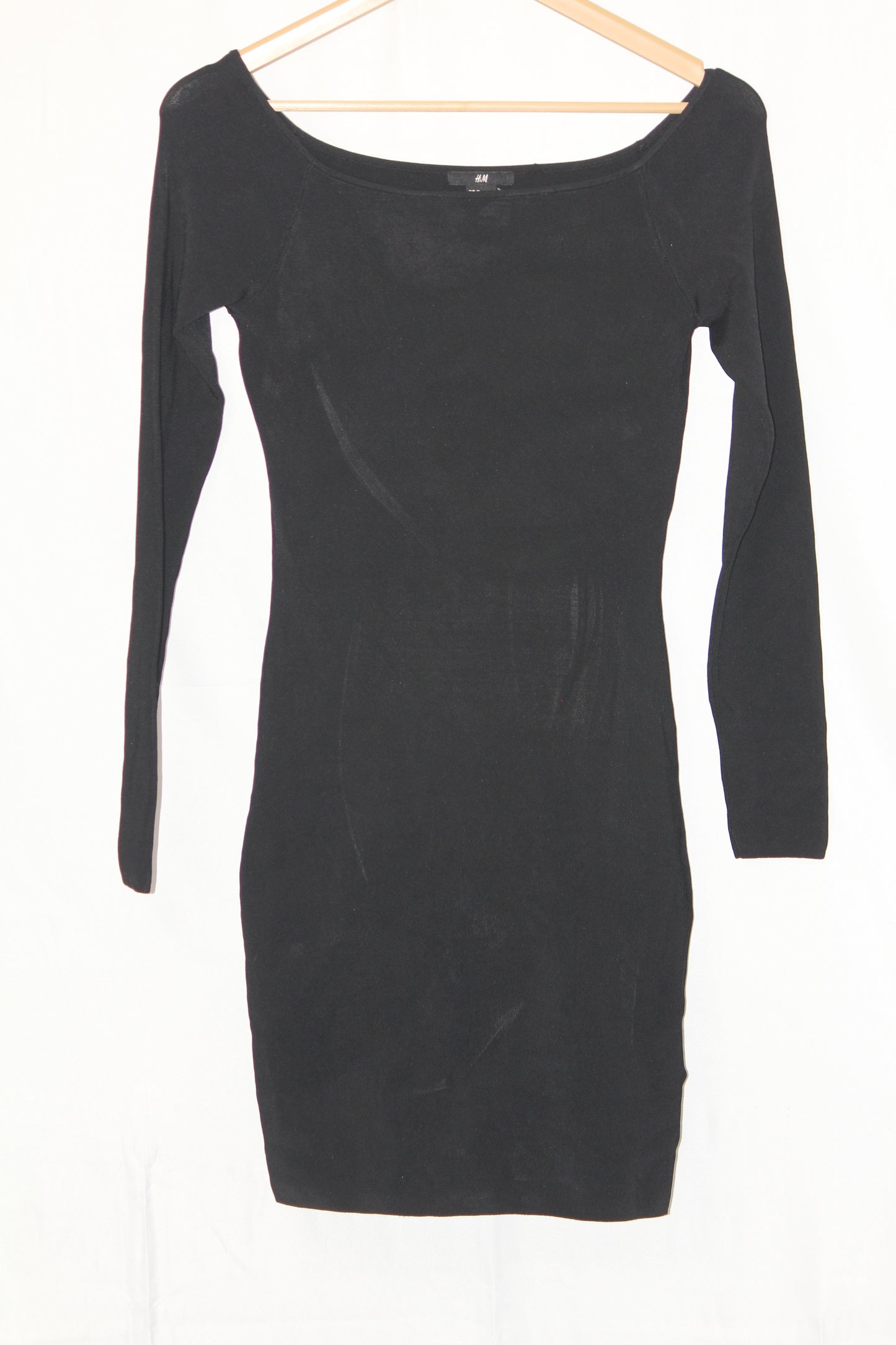 H&M Black Full Sleeve Bodycon Dress