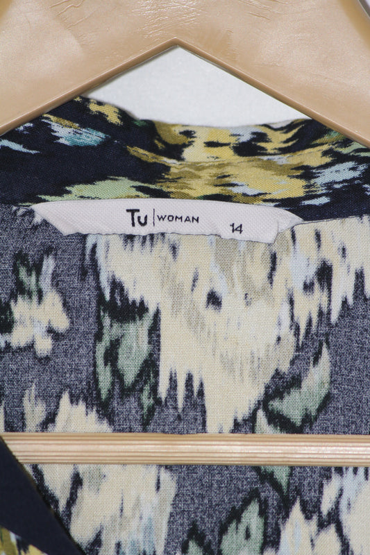 Tu Black & Yellow Floral Blouse