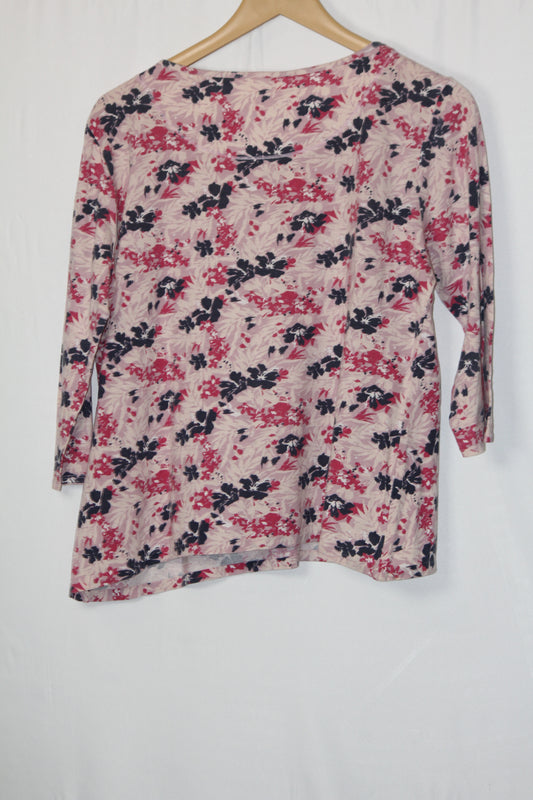 Thriftyfy Pink Floral Blouse