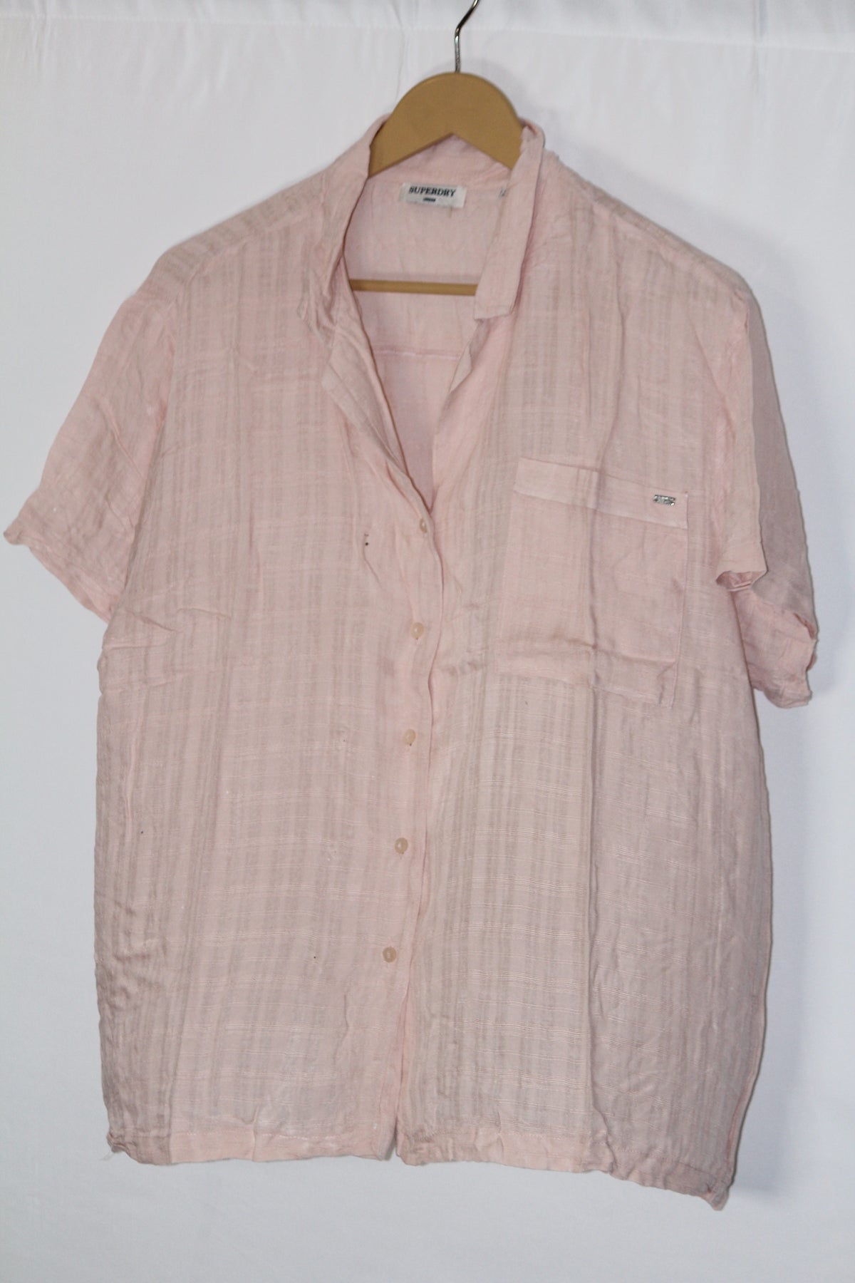 Peach Glow – Superdry Half-Sleeve Button Down Shirt