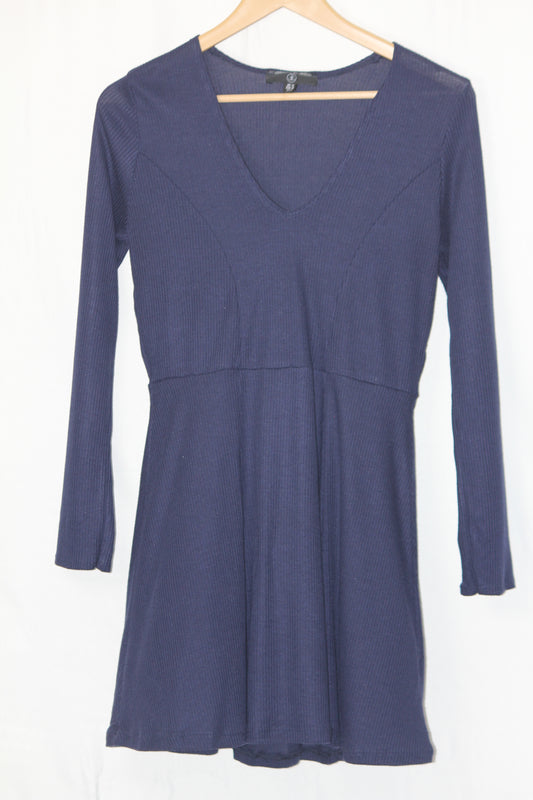 Missguided Navy Blue Elegant Bodycon Dress