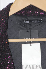 Zara Black Shiny Full Sleeve Cape