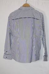 Tailored Stripes – Brooks Brothers White & Blue Button Down Shirt