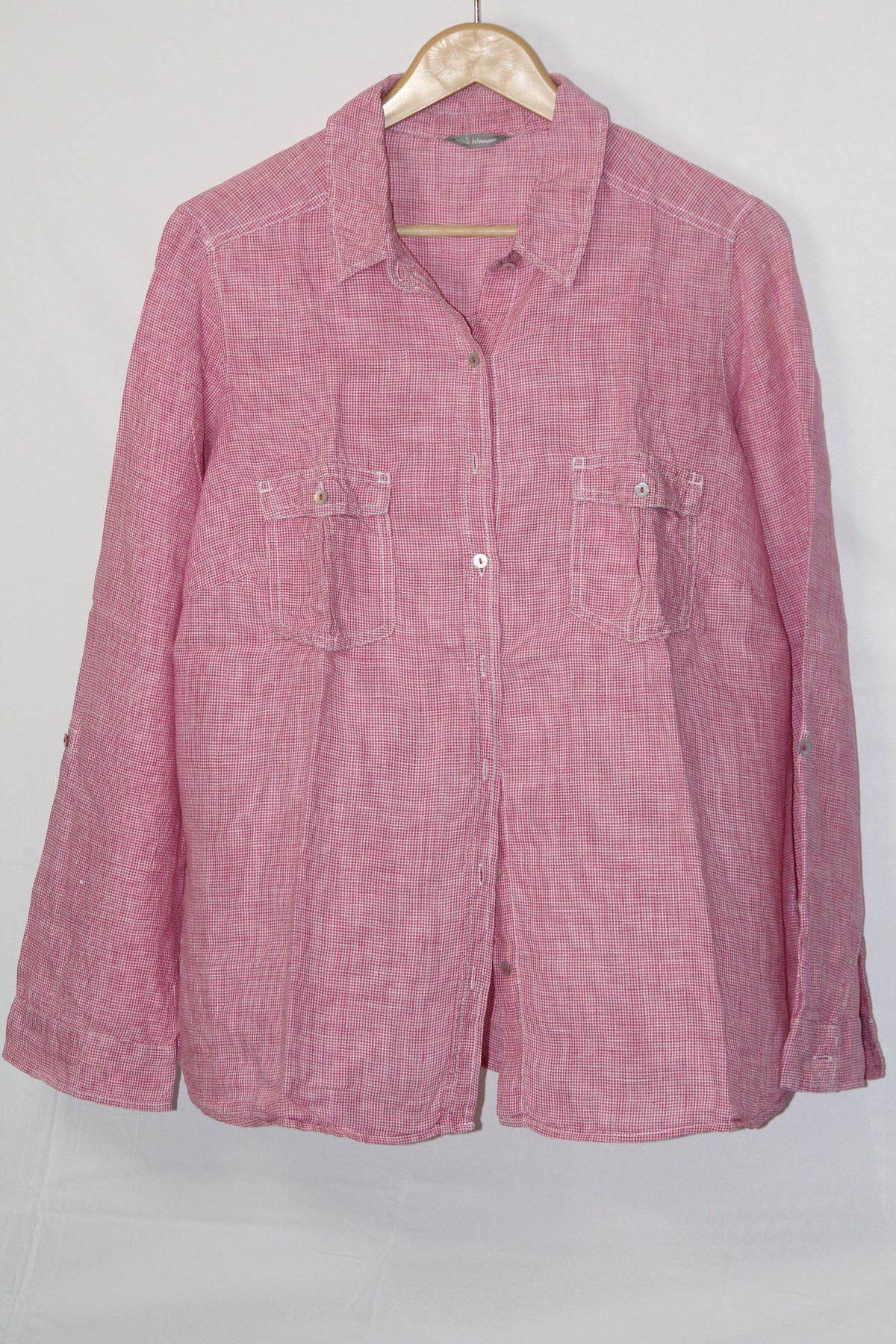 Blush Stripes – M&S Pink & White Button Down Shirt