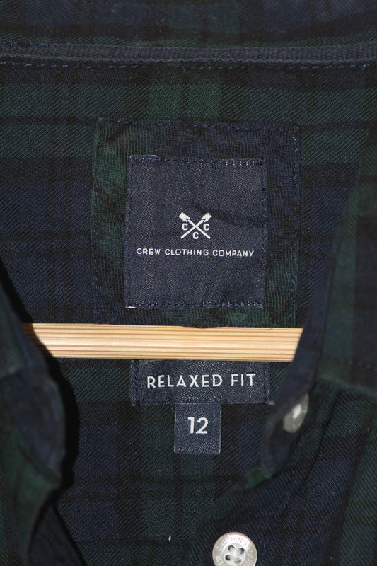 Emerald Plaid – Relaxed Fit Green Checkered Button Down Shirt by Crew Clothing Company