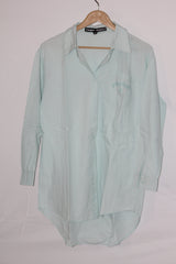 Playboy Charm – Misguided Sky Blue Button Down Shirt