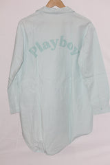 Playboy Charm – Misguided Sky Blue Button Down Shirt