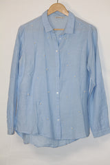 Azure Grace – Stradivarius Light Blue Button Down Shirt