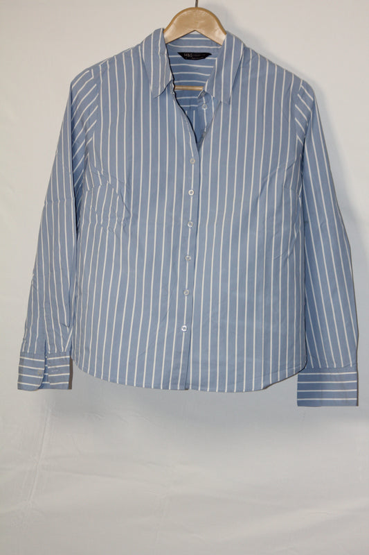 Striped Sophistication – M&S Collection Button Down Shirt