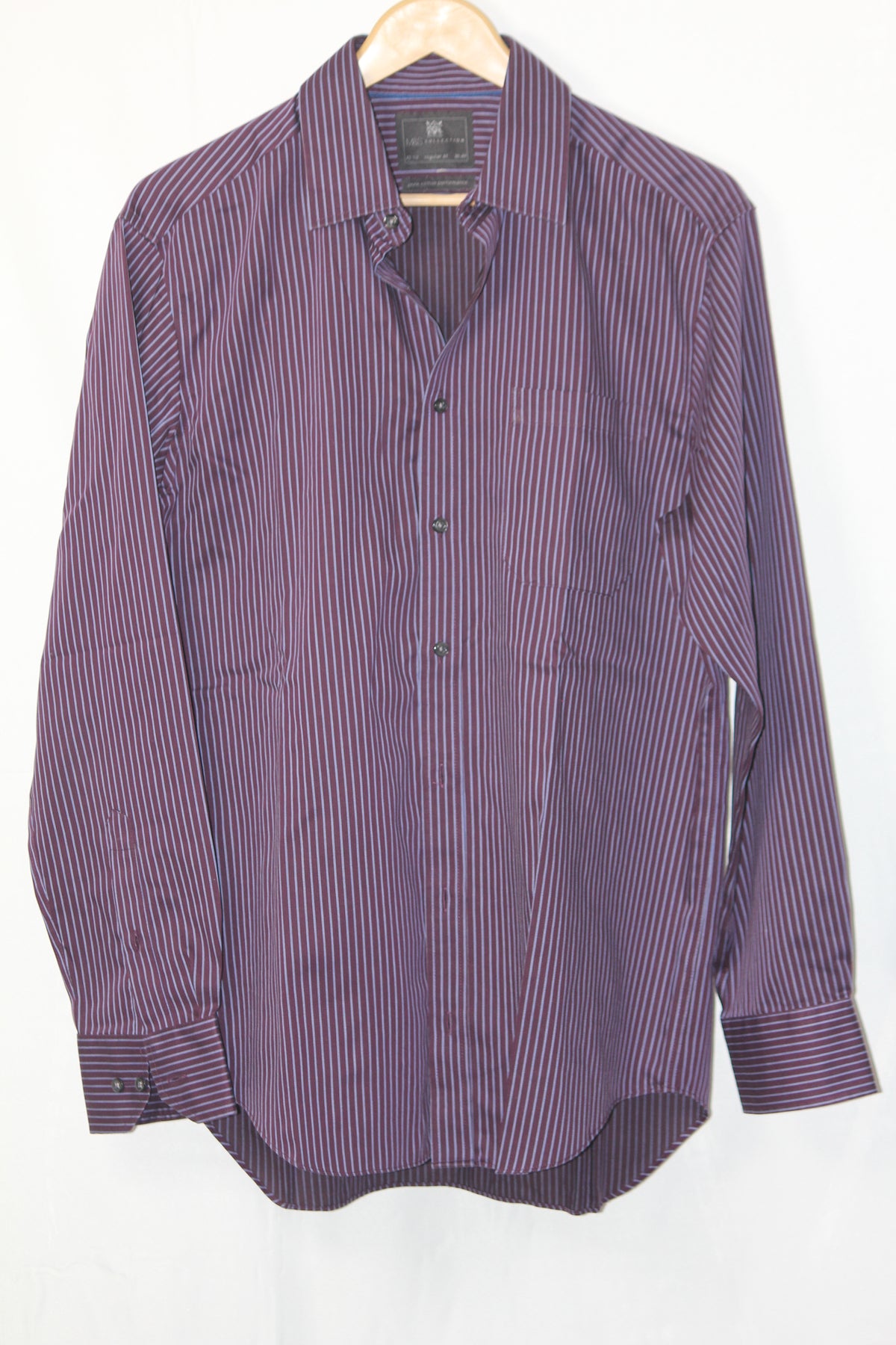 Mark & Spencer Plum Blue Line Shirt – Medium
