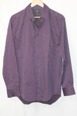 Mark & Spencer Plum Blue Line Shirt – Medium
