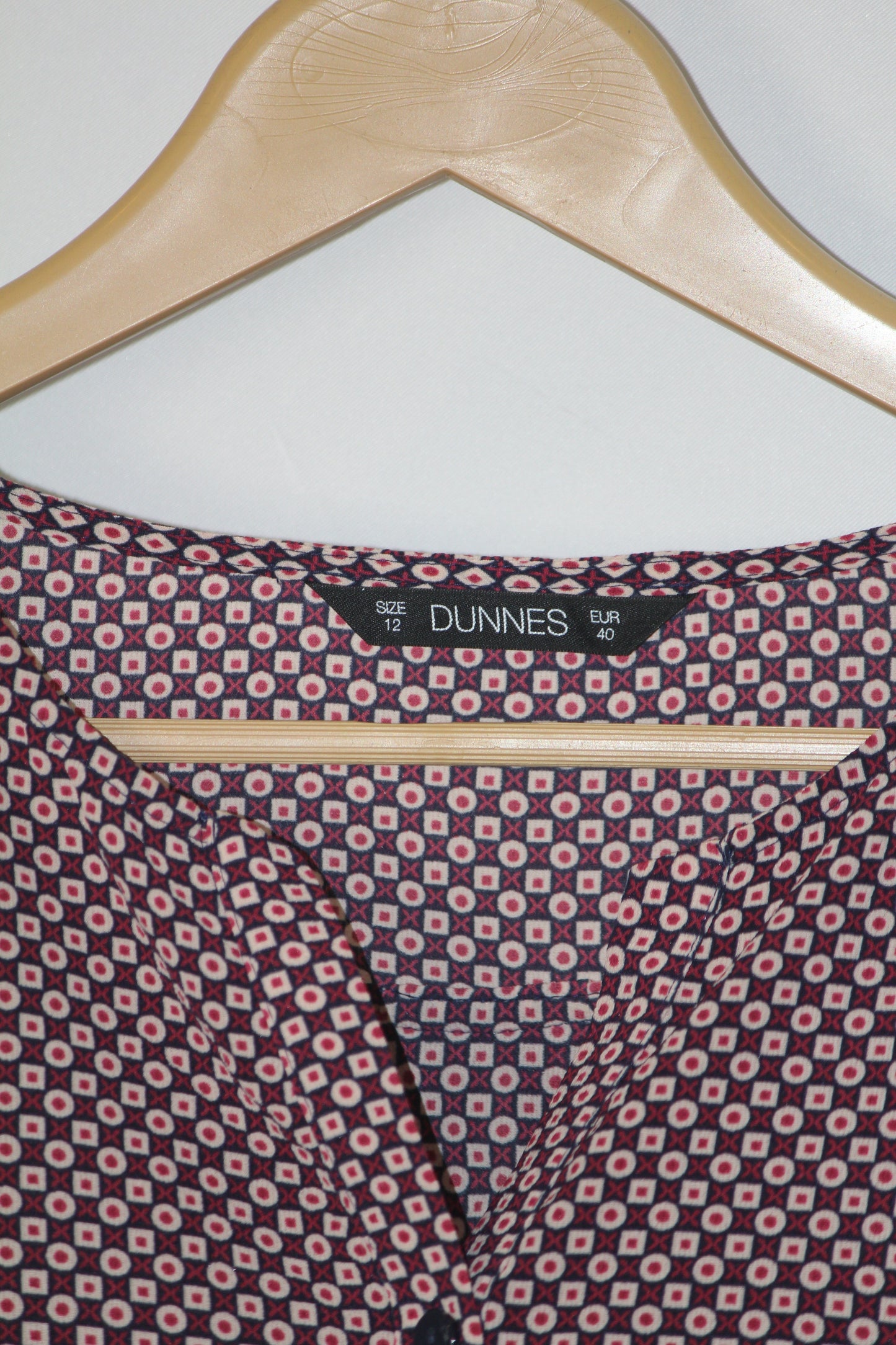 Walnut Whisper – Dunnes Brown Dotted Button Down Shirt