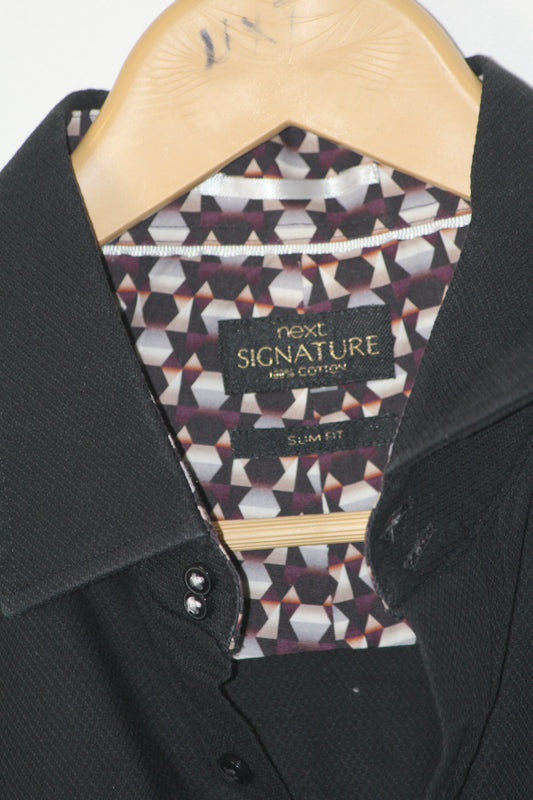 Next Black Slim Fit Shirt – Medium