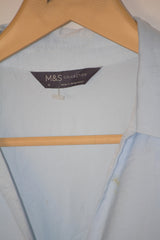 Mark & Spencer Blue Half Sleeve Blouse - Small