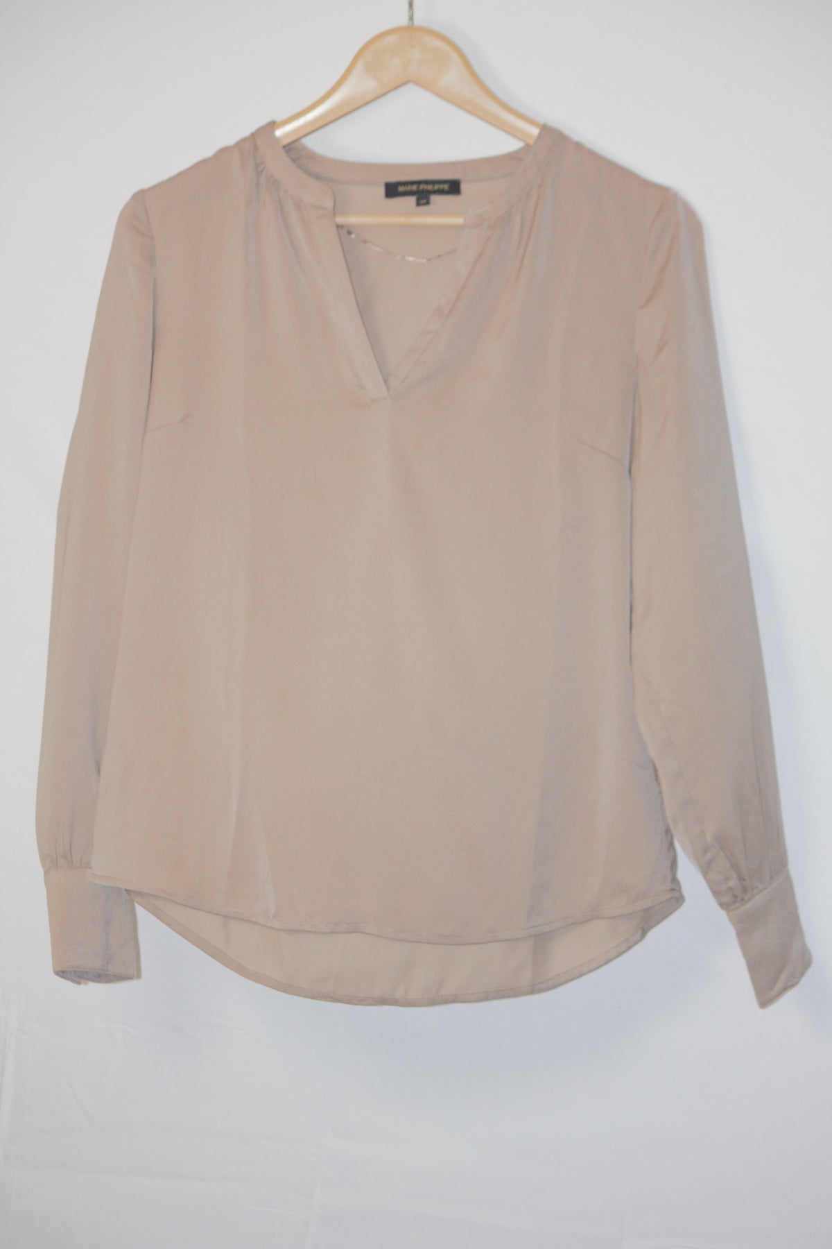 Earthy Elegance: Fawn Classic Blouse-Small