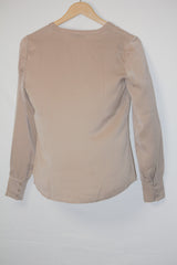 Earthy Elegance: Fawn Classic Blouse-Small