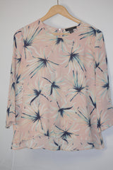 Atmosphere Skin-Coloured Floral Full Sleeve Blouse - Large