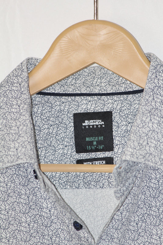 Burton Menswear White Printed Shirt – Medium