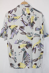 Zara White Printed Viscose Shirt – Small