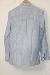 Striped Charm – M&S Blue Button Down Shirt