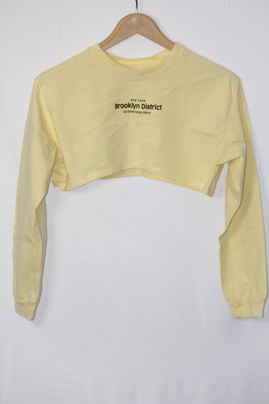 Yellow Full Sleeve Crop – Zara (M)