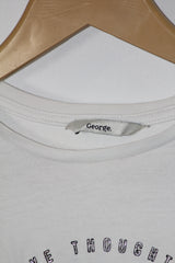 White Half Sleeve Crop – George (M)