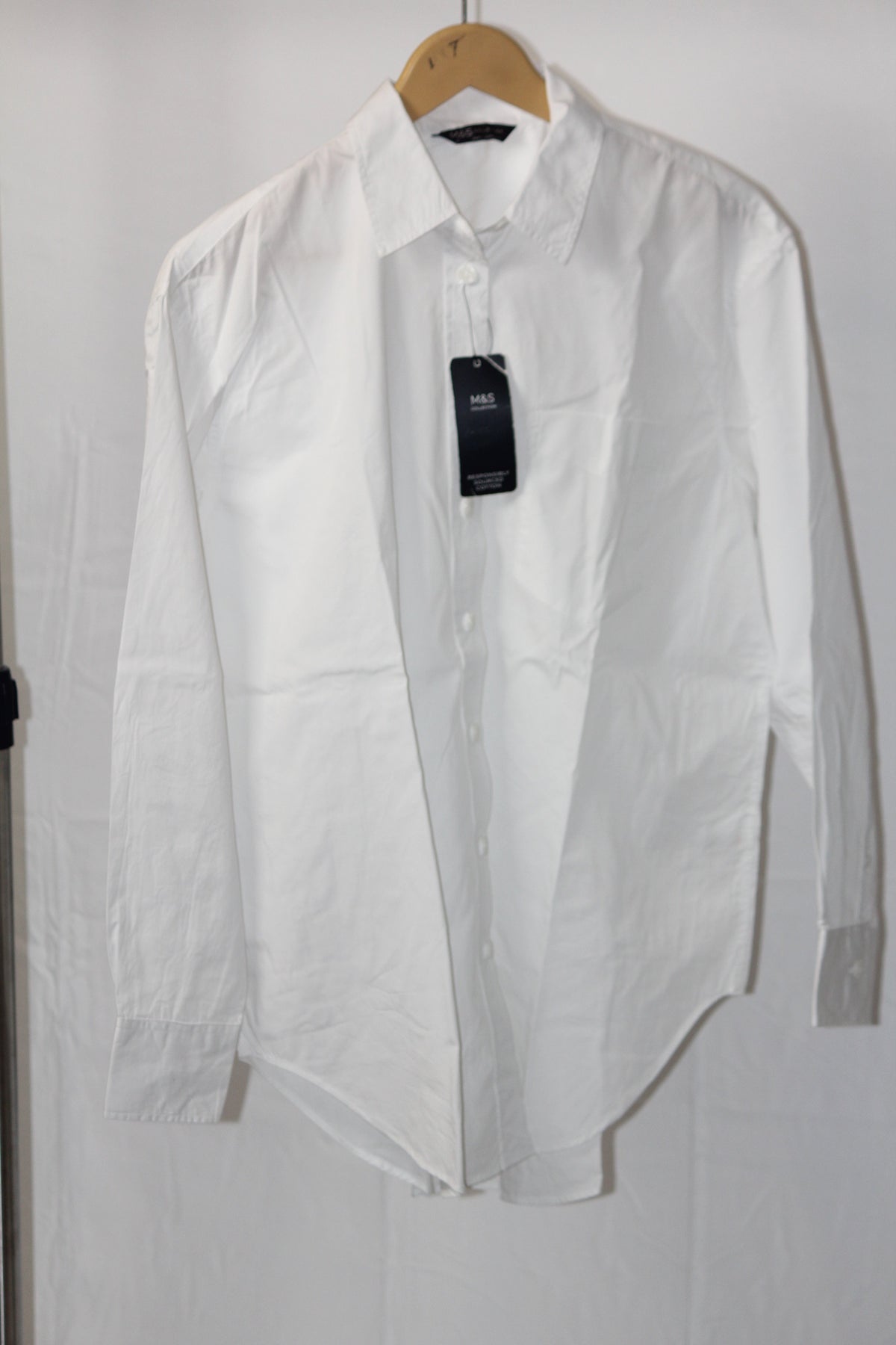 Crisp White – M&S Full Sleeve Button Down Shirt