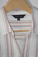 Urban Edge – New Look Off-White & Black Lining Button Down Shirt