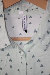 Heartfelt Green – Carry Young Pastel Green Button Down Shirt