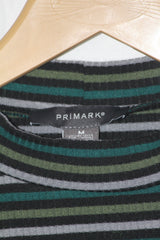 Black Full Sleeve Crop with Stripes – Primark (M)