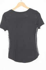 Black Half Sleeve Crop – M&S (M)