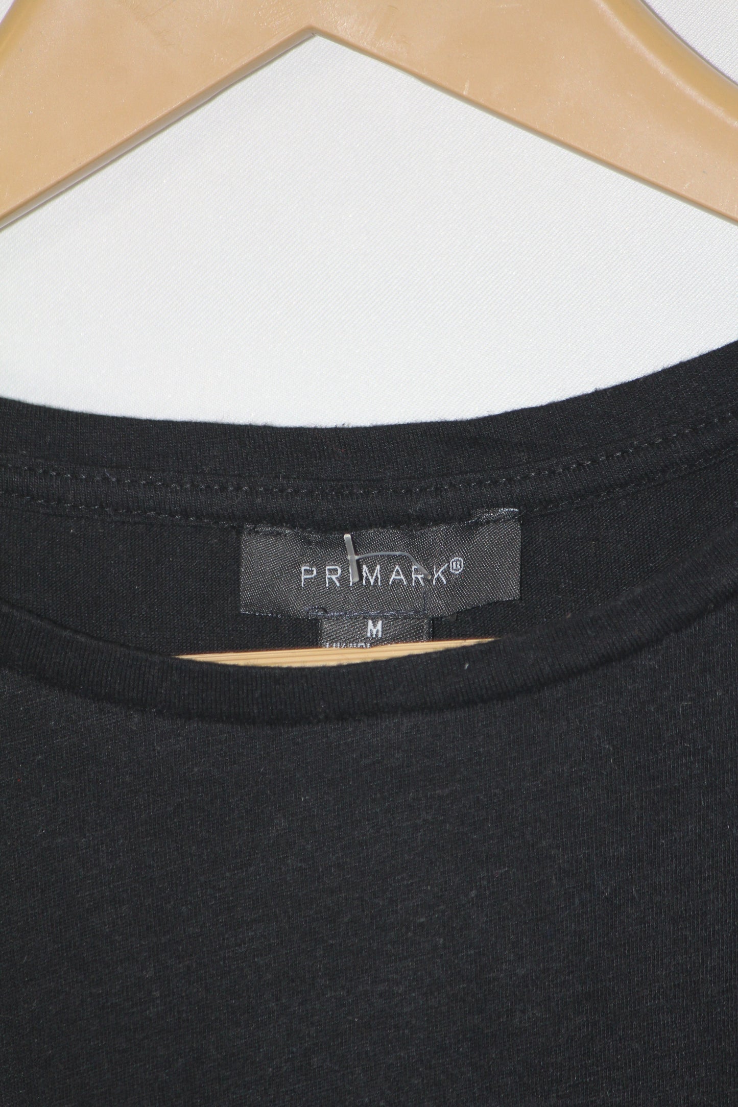 Black Half Sleeve Flower Print Crop – Primark (M)