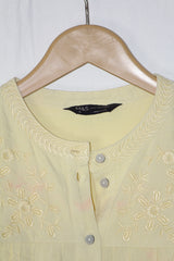 Sun-Kissed Charm: Yellow Full-Sleeve Blouse-Small