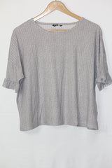Grey Fitted Half Sleeve Crop – Pep & Co (M)