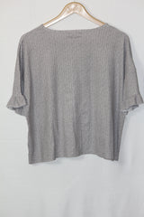 Grey Fitted Half Sleeve Crop – Pep & Co (M)