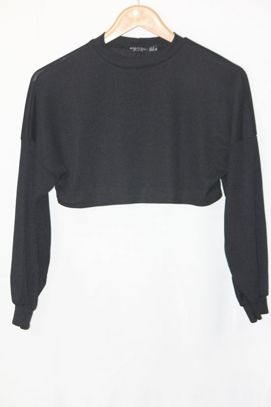 Black Full Sleeve Slim Crop – Nasty Gal (XS)