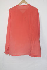 Effortless Style: Pink Zipper Blouse-XXL