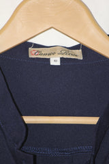 Urban Cool: Navy Blue Pocket Blouse-Medium